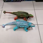 Figurka dinozaura Ankylosaurus zielono-czerwony i turkusowy