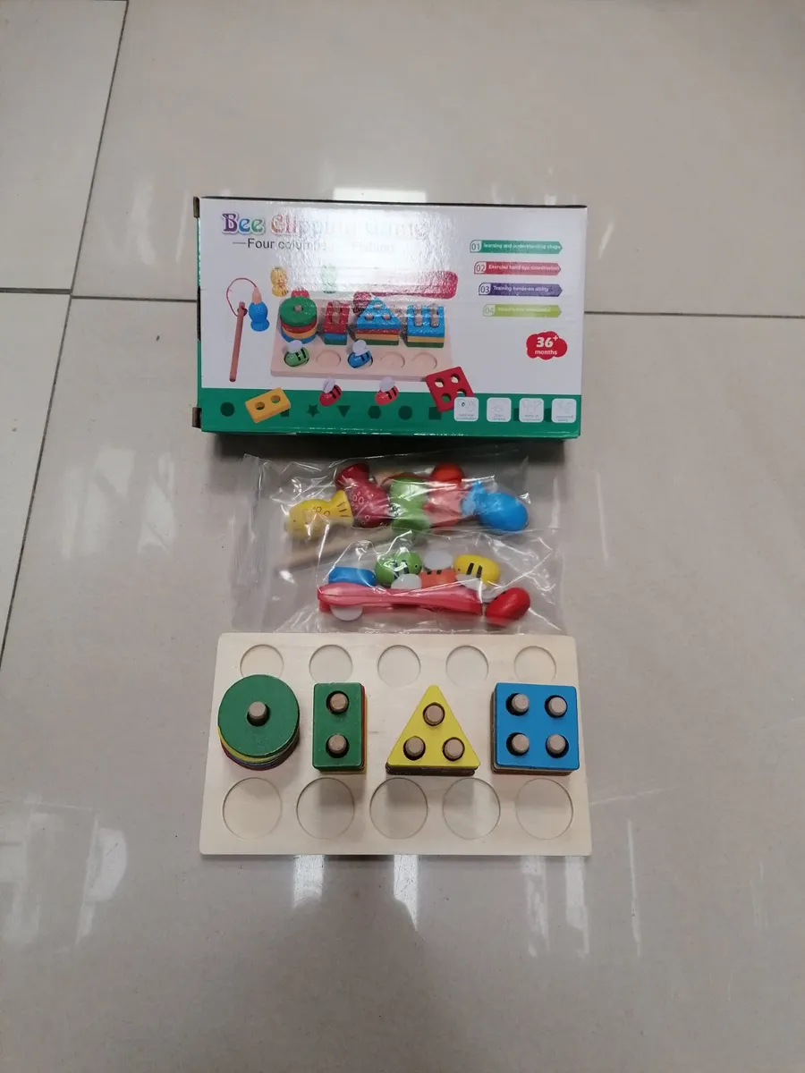 Bee Clip Wooden Shape Sorter 36m+