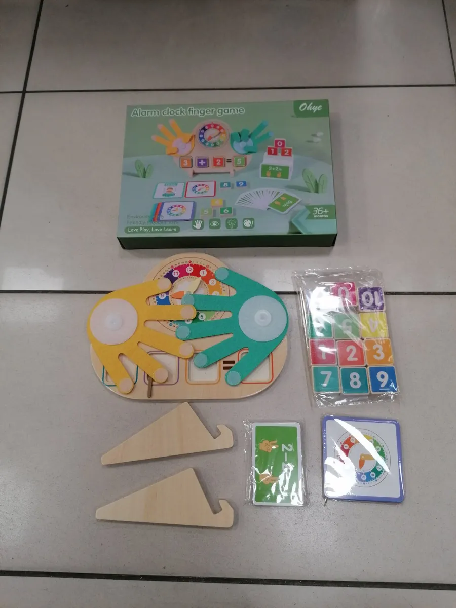 Gra edukacyjna drewniana Ohye Alarm Clock Finger Game 36+mc