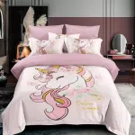 Komplet pościeli 3-częściowy Unicorn Różowy 160/200