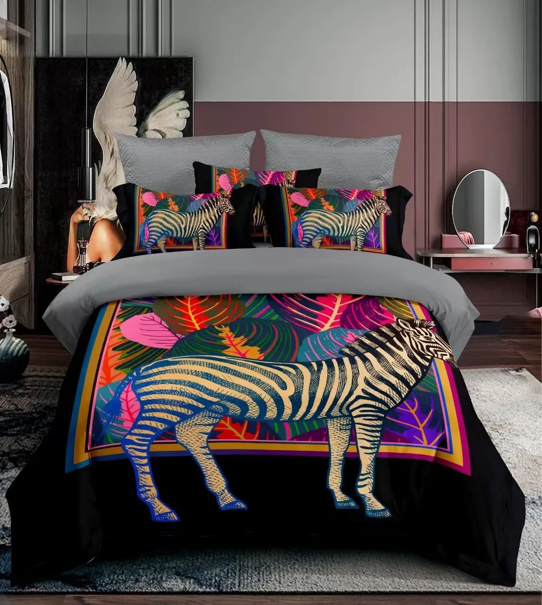 Komplet pościeli 3-częściowy dla dzieci Zebra 160x200
