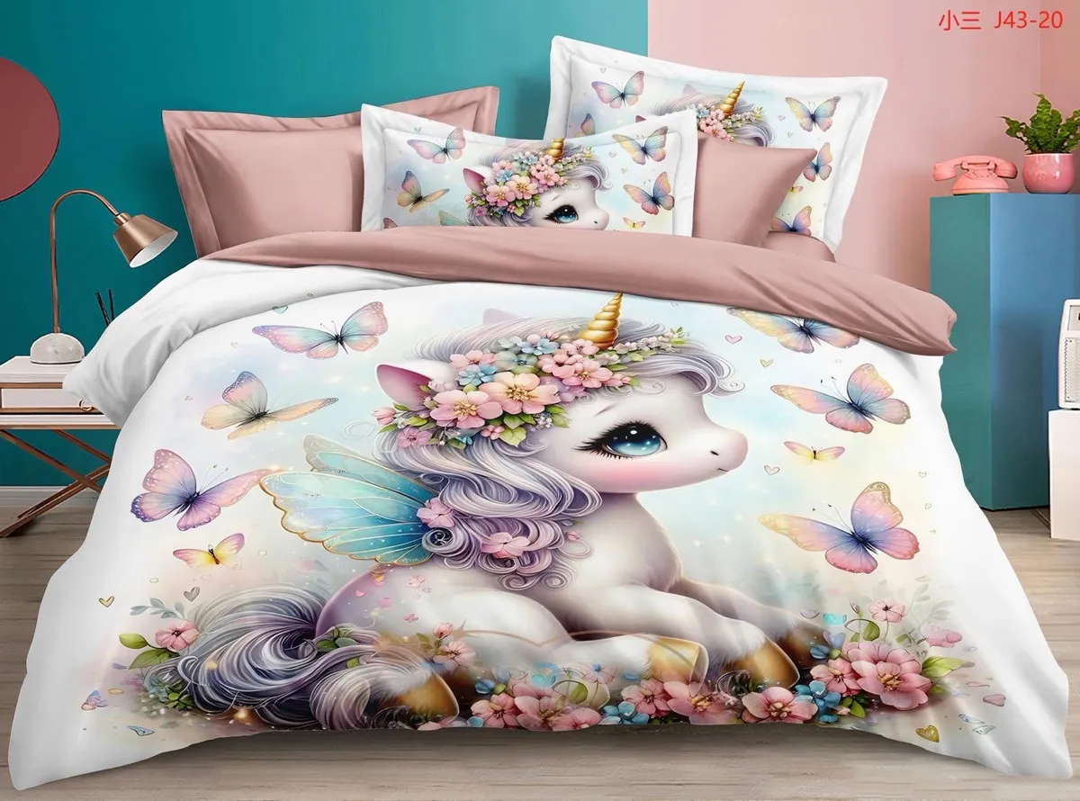 Komplet pościeli 3-częściowy Unicorn 160x200cm