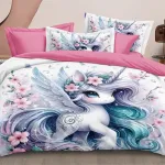 Komplet pościeli 3-częściowy Unicorn 160/200 dla dzieci