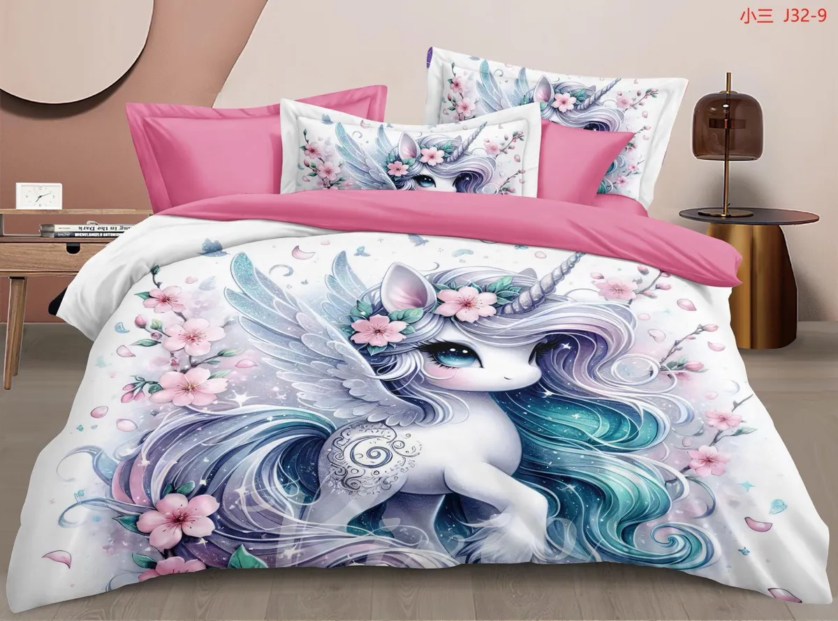 Komplet pościeli 3-częściowy Unicorn 160/200 dla dzieci
