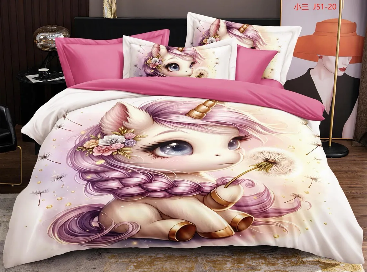 Komplet pościeli 3-częściowy Unicorn 160x200cm