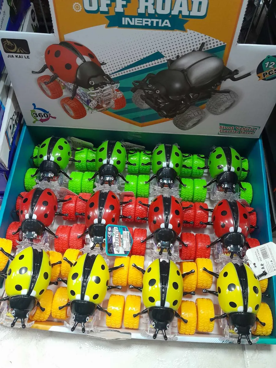 Zabawkowe Buggies Off Road Inercja Ladybug 12 szt mix kolorów
