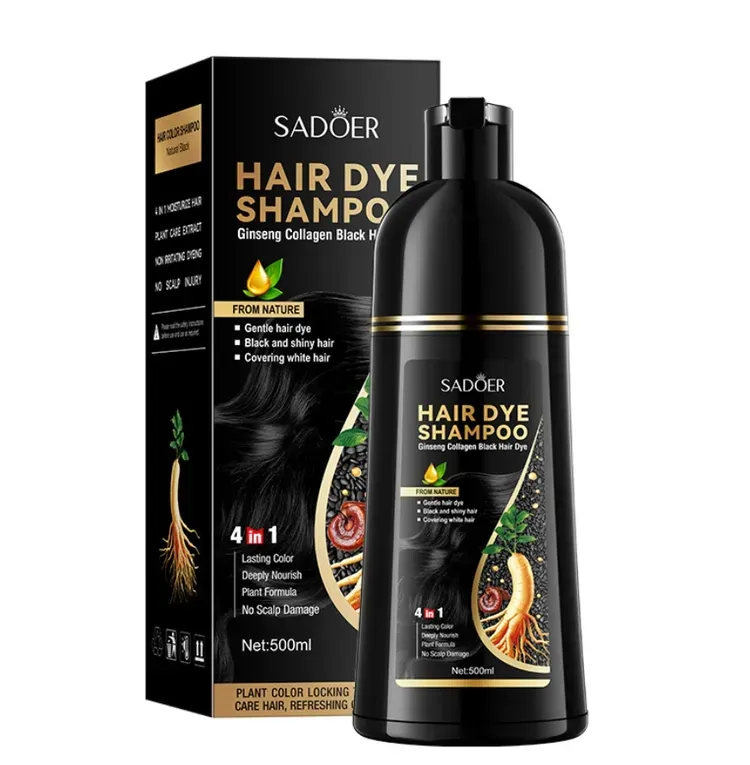 Szampon farbujący SADOER Ginseng Kolagen Czarny 500ml