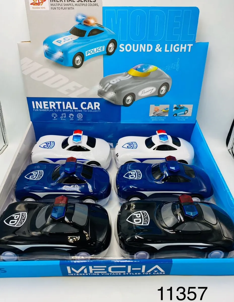 Zabawkowe Samochody Policyjne Inercjalne Sound & Light 6 kolorów