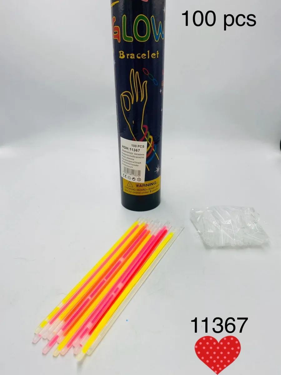 Glow Bracelet 100 szt świecące pałeczki wielokolorowe