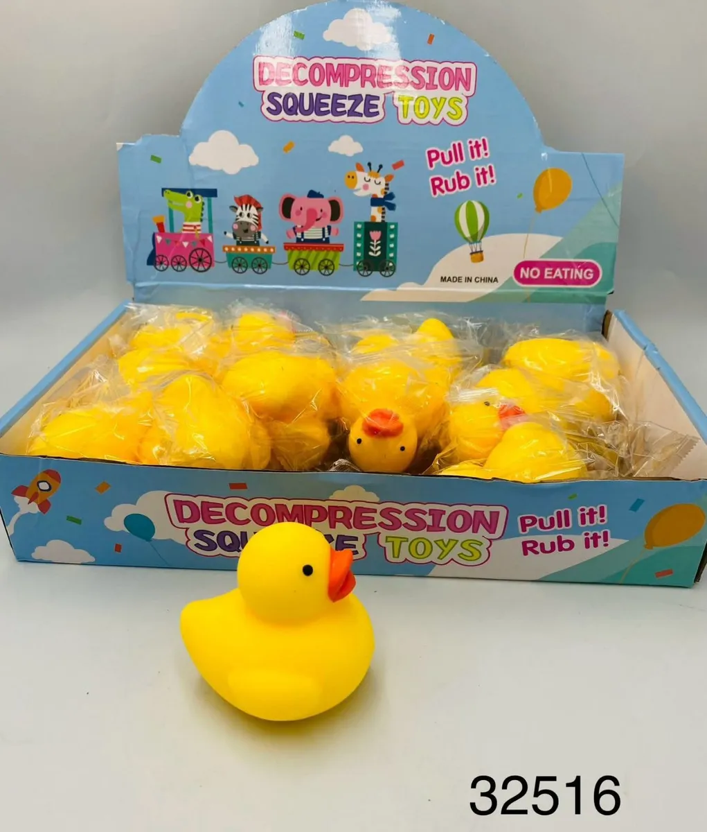 Żółta Gumowa Kaczuszka Antystresowa Squeeze Toy