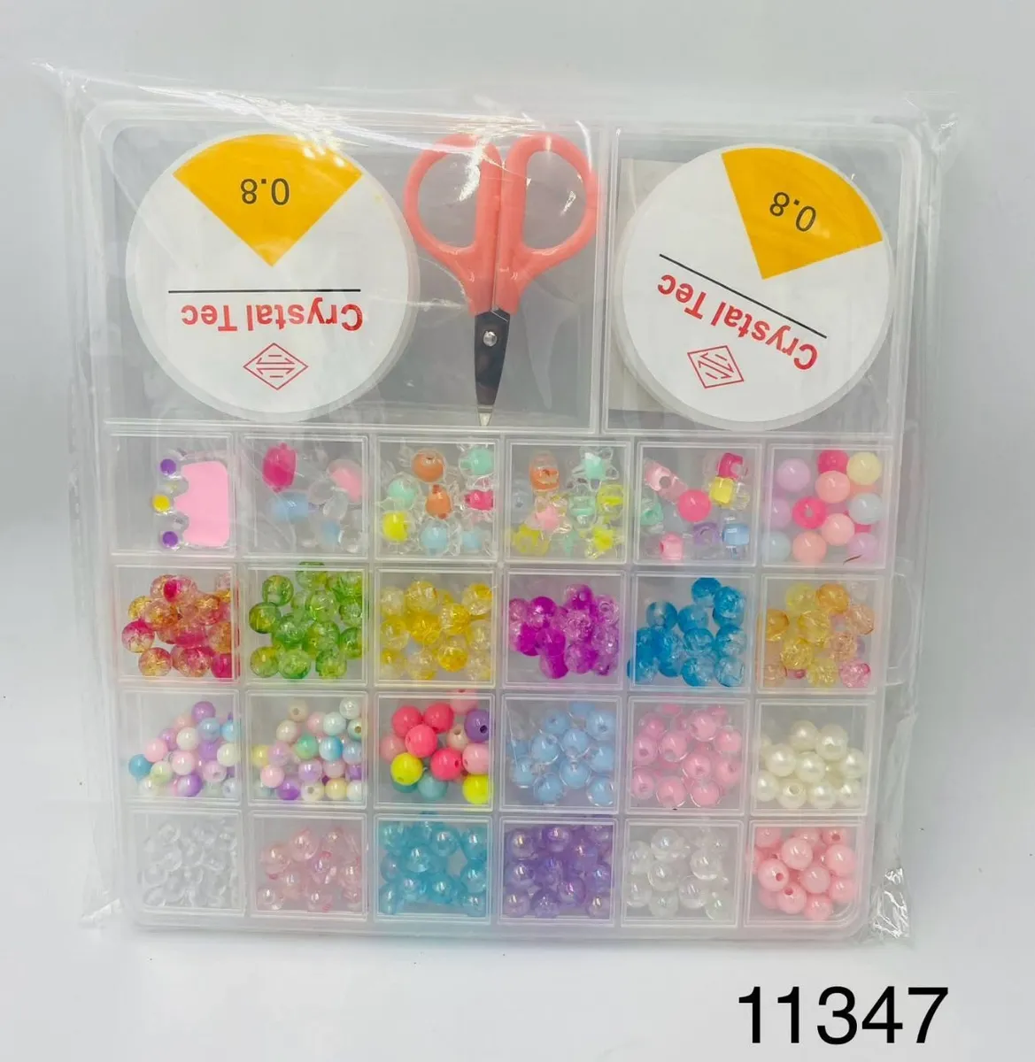 Zestaw Koralików Kryształ 8/0 Wielobarwny z Nożyczkami