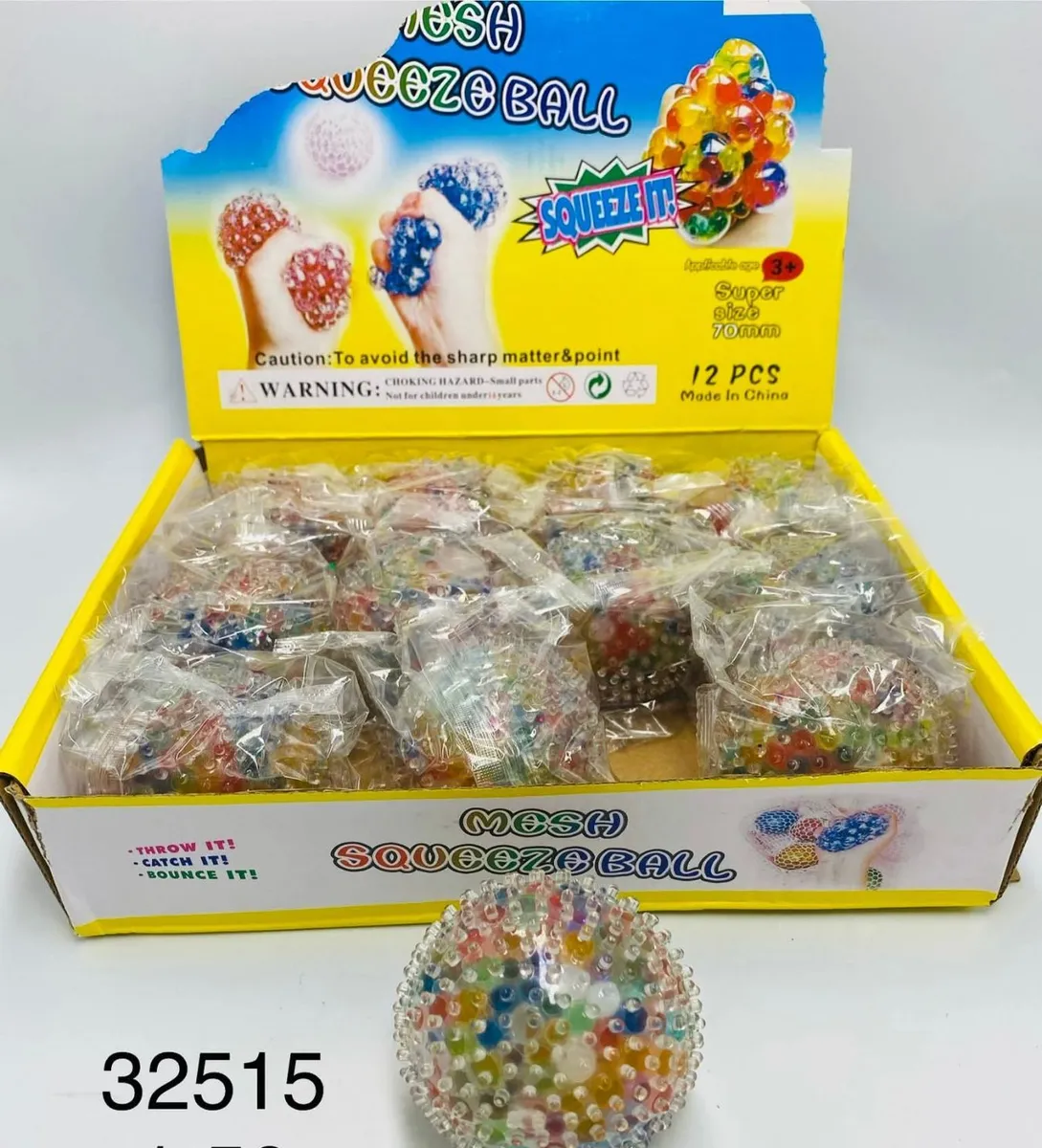 Mesh Squeeze Ball Wielokolorowa Ściskana Piłka 70mm