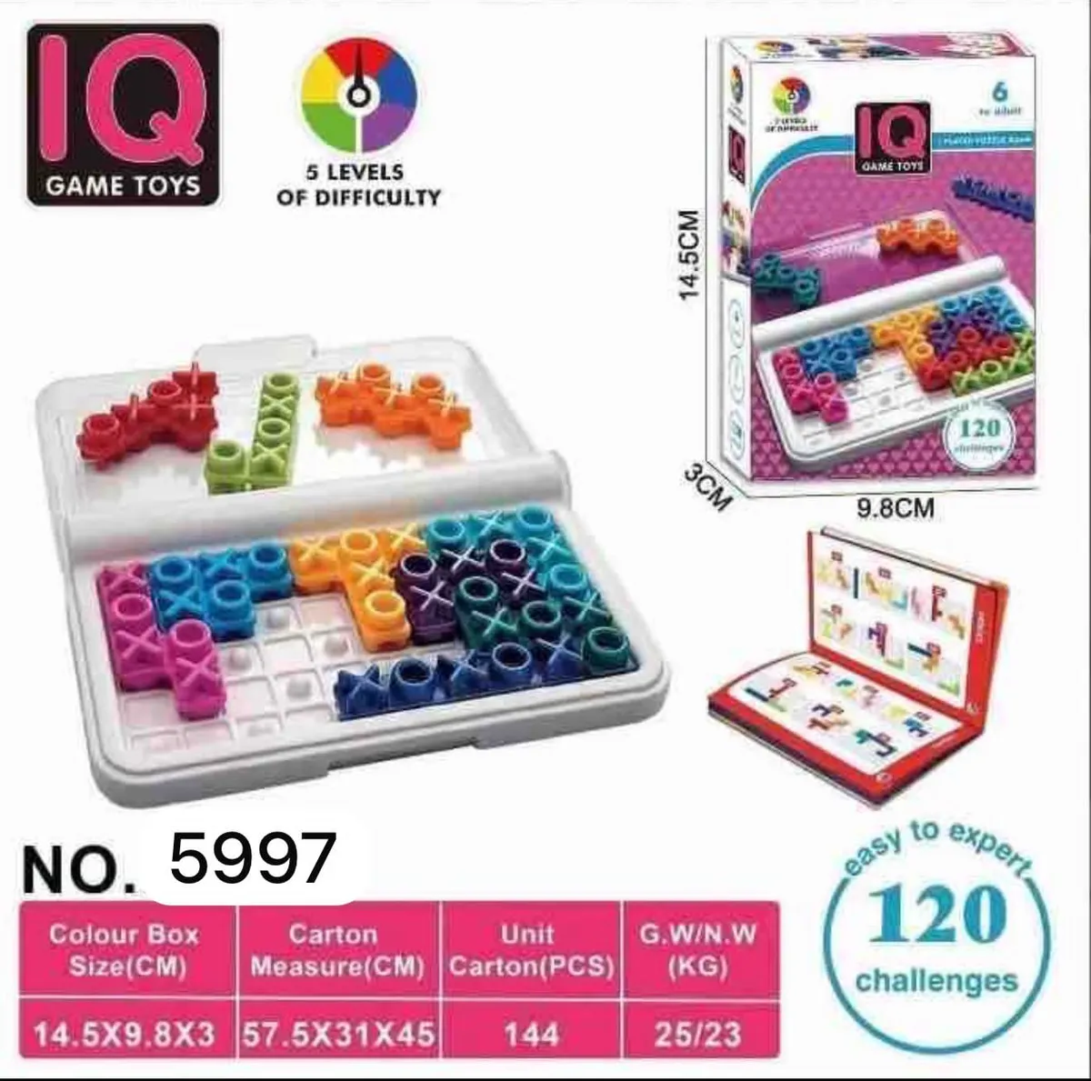 IQ Game Toys Puzzle 3D 5 Poziomów 14.5x9.8x3cm