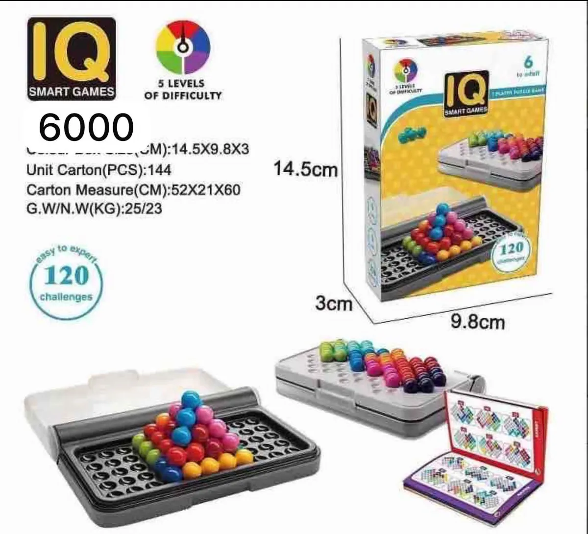 IQ Smart Games 6000 Logiczna Gra 120 Wyzwania
