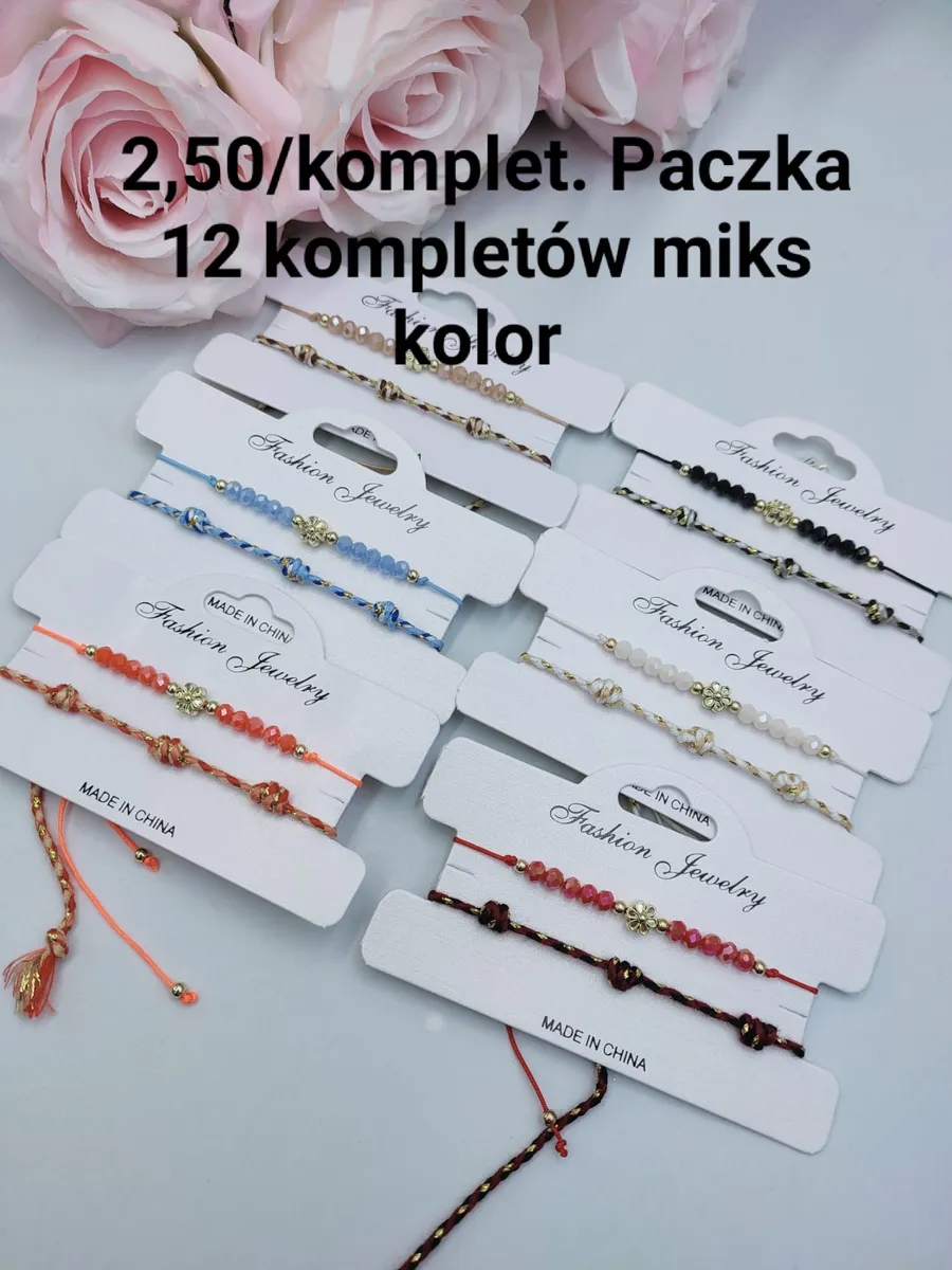 Bransoletki Fashion Jewelry Mix Kolorów 12 Kompletów