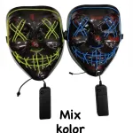 Świecące maski LED neonowe mix zielony-niebieski