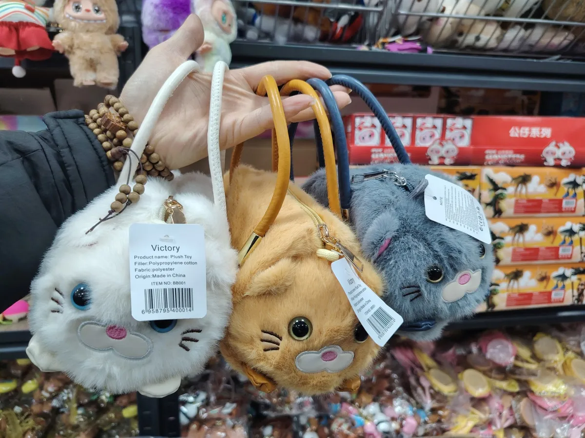 Victory Plush Toy Kotek Biały Szary Brązowy