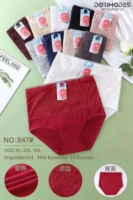 Bielizna DORIMODES Majtki Czerwone XL-XXL 95% Bawełna