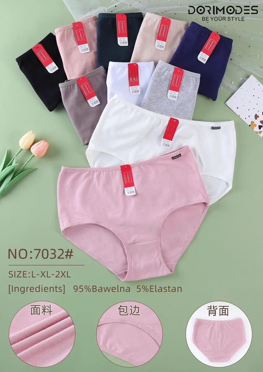 Dorimodes Majtki Bawełniane Różowe L-2XL