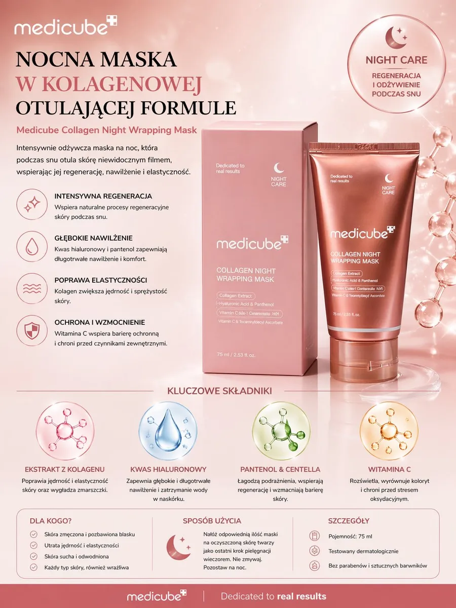Medicube Collagen Night Wrapping Mask 75ml nocna maska kolagenowa