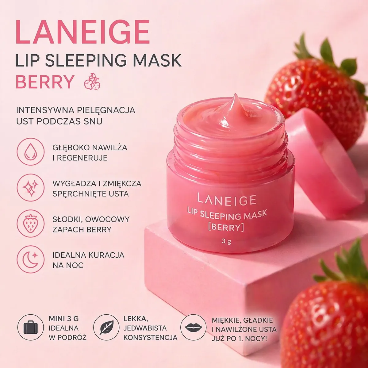 Laneige Lip Sleeping Mask Berry 3g Mini