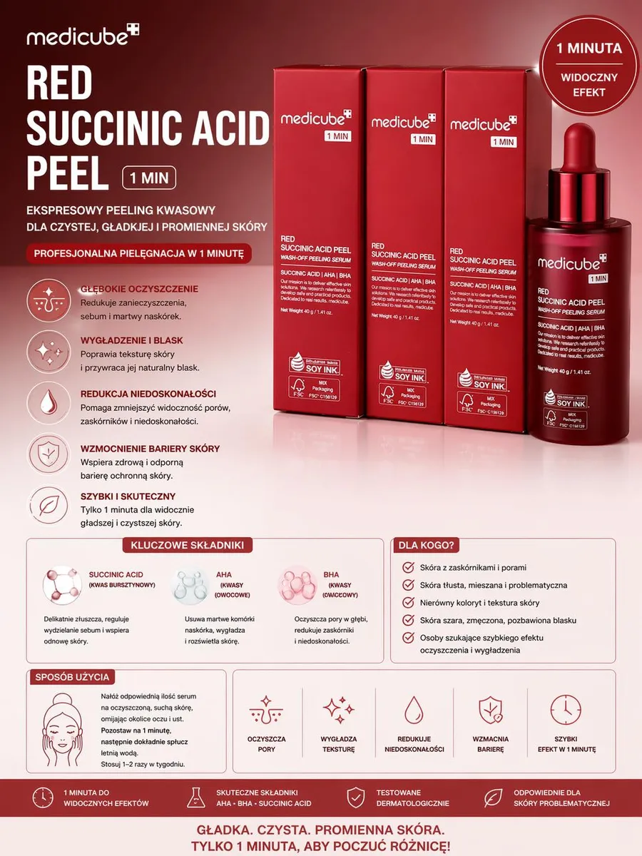 Medicube Red Succinic Acid Peel 1 Min 40ml