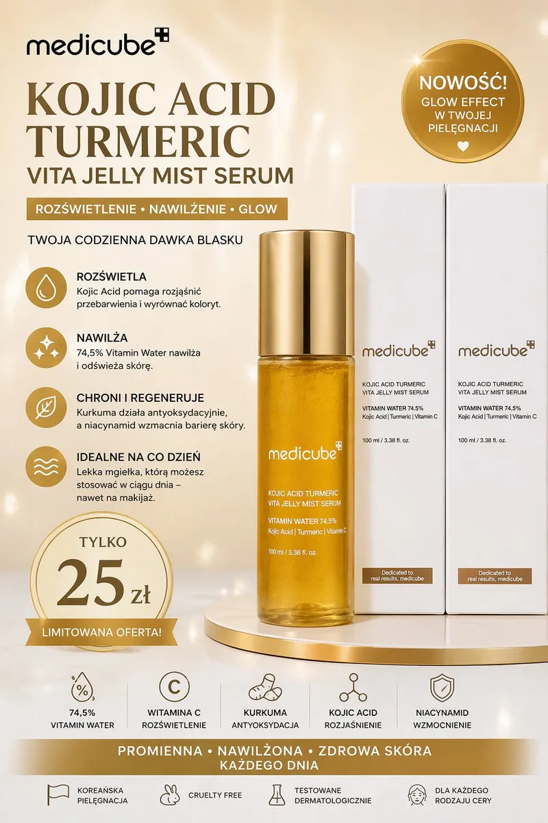 Medicube Kojic Acid Turmeric Vita Jelly Mist Serum 100ml