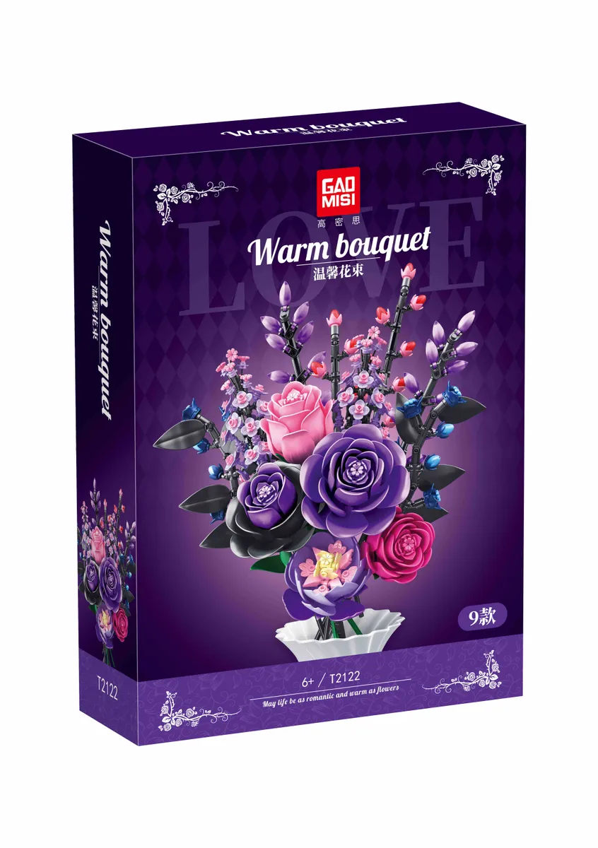 Zestaw klocków Gaomi Warm Bouquet fioletowo-różowy T2122
