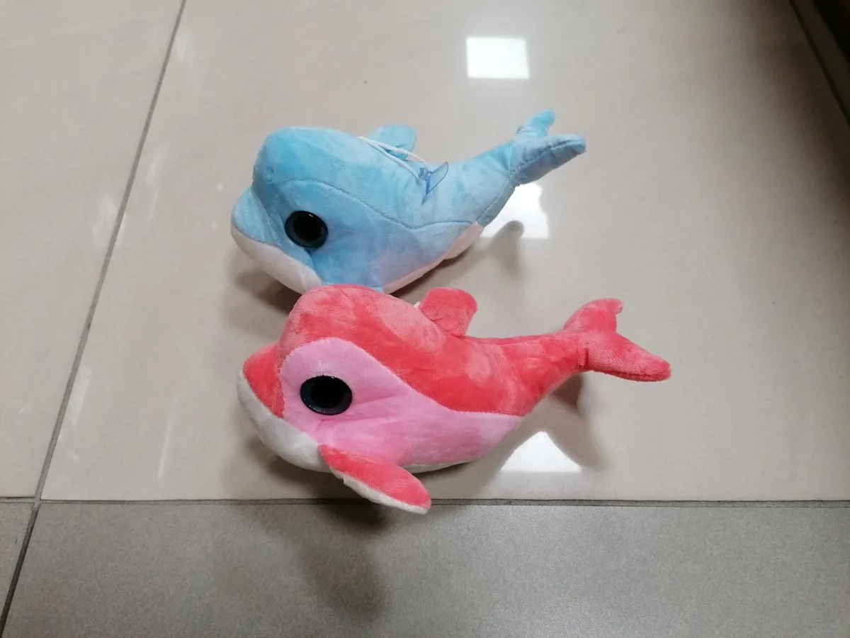Maskotka Delfin Pluszowa 20cm Niebieska i Różowa