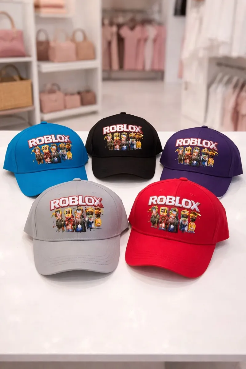 Czapki Roblox z Postaciami Wielokolorowe Zestaw