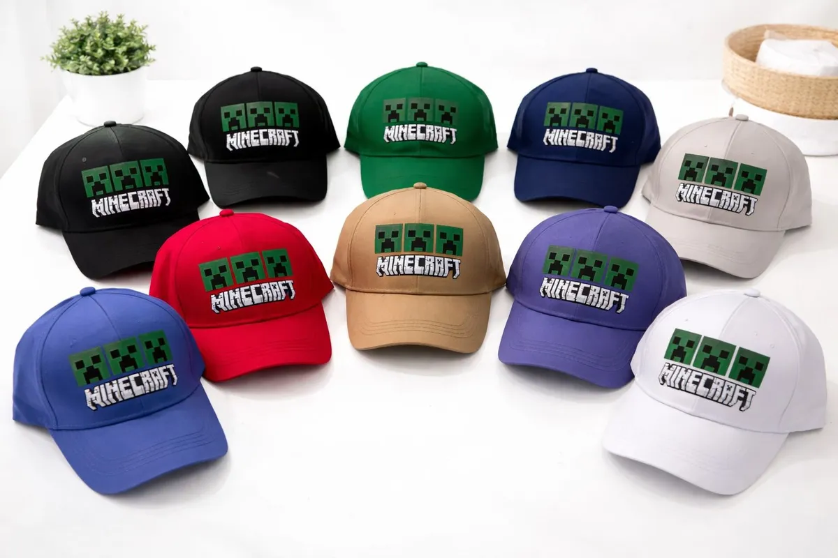 Czapki z daszkiem Minecraft Creeper w 9 kolorach
