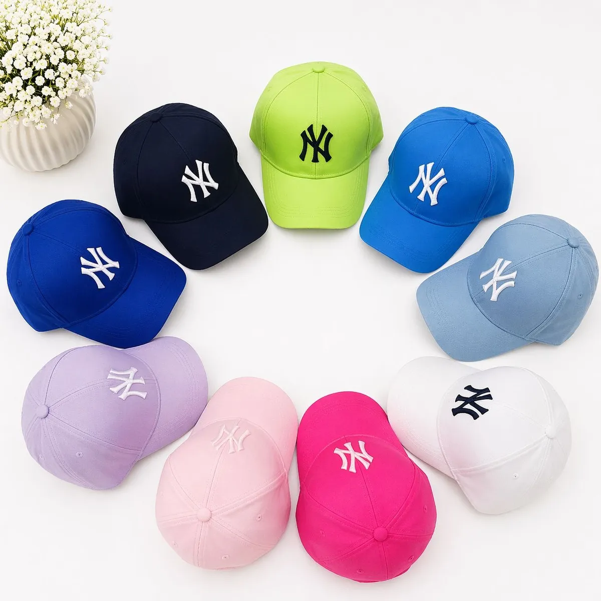 Czapki Baseballowe NY Yankees Wielokolorowe Rozmiary 52-58