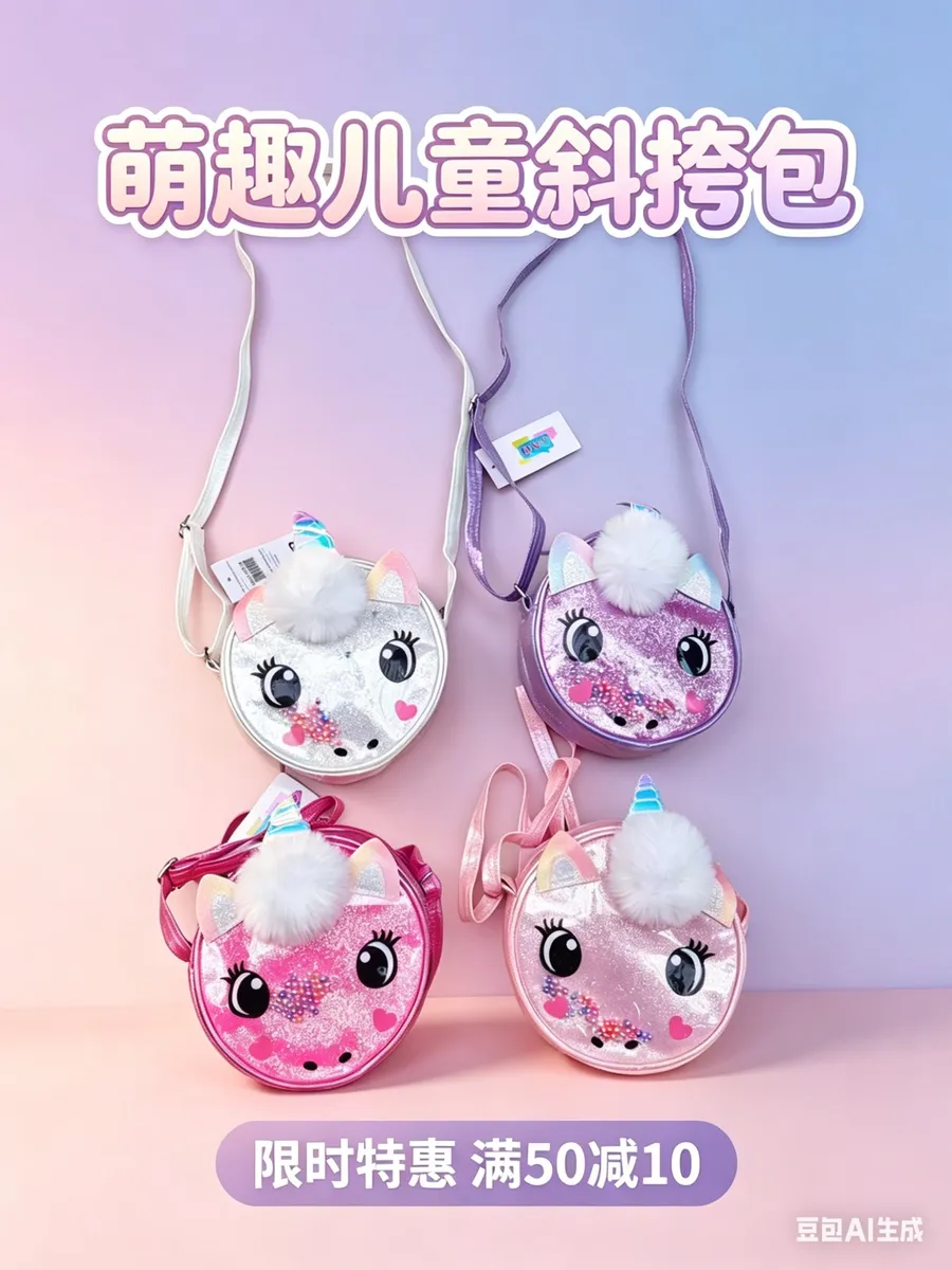 Torba Unicorn Różowa Srebrna Fioletowa Biała Dziecięca