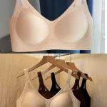 Bezszwowy biustonosz push-up beżowy XL-6XL