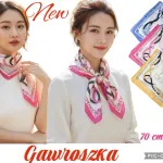 Gawroszka damska 70x70cm wzór łańcuchów wielokolorowa