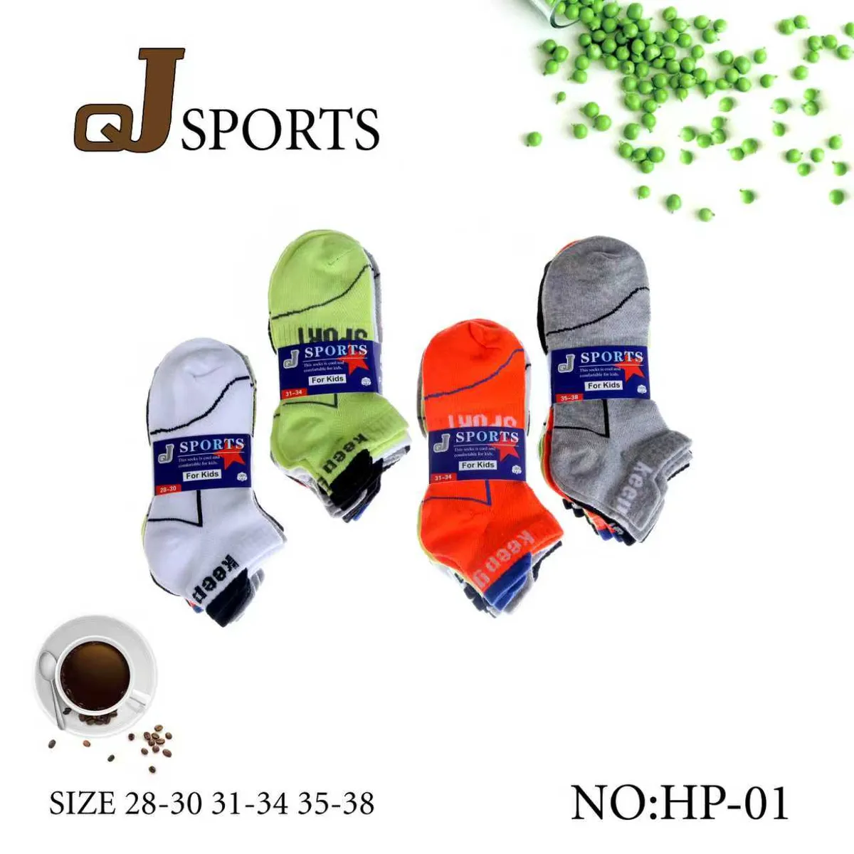 J Sports Skarpetki Dziecięce 5 Par Wielokolorowe Rozm. 28-38