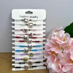 Bransoletki Fashion Jewelry z Wisiorkami Serduszko Motylek