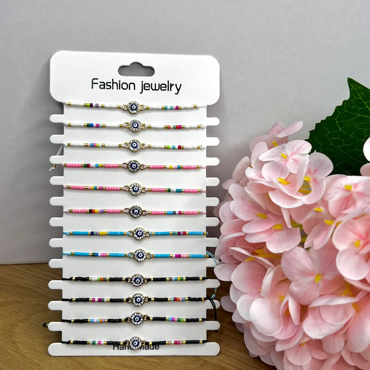 Bransoletki z Okiem Opiekuna Wielokolorowe Zestaw 12 szt