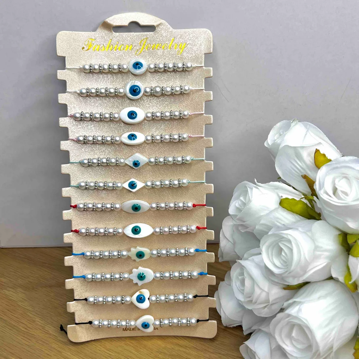 Bransoletki Fashion Jewelry Oko proroka z perłami