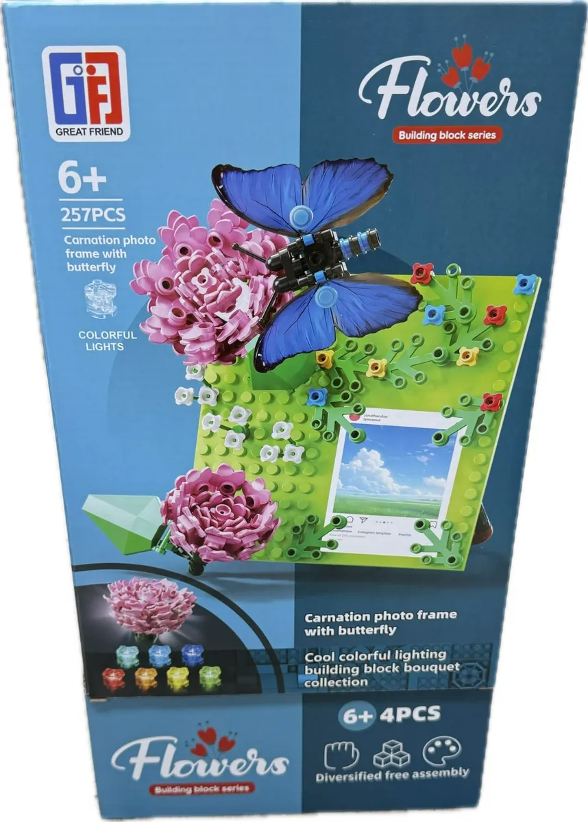 Zestaw klocków Flowers Carnation Photo Frame 257 el. 6+