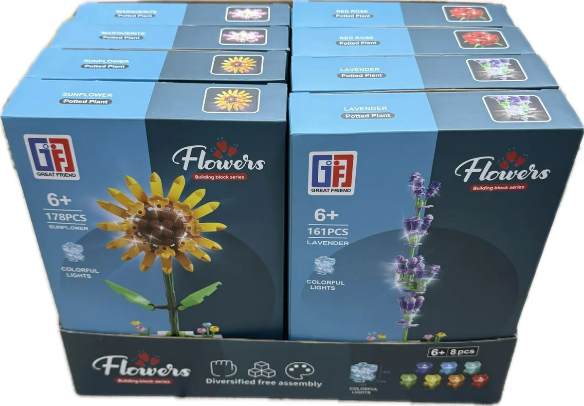 Zestaw klocków Great Friend Flowers 6+ 8 szt w opakowaniu