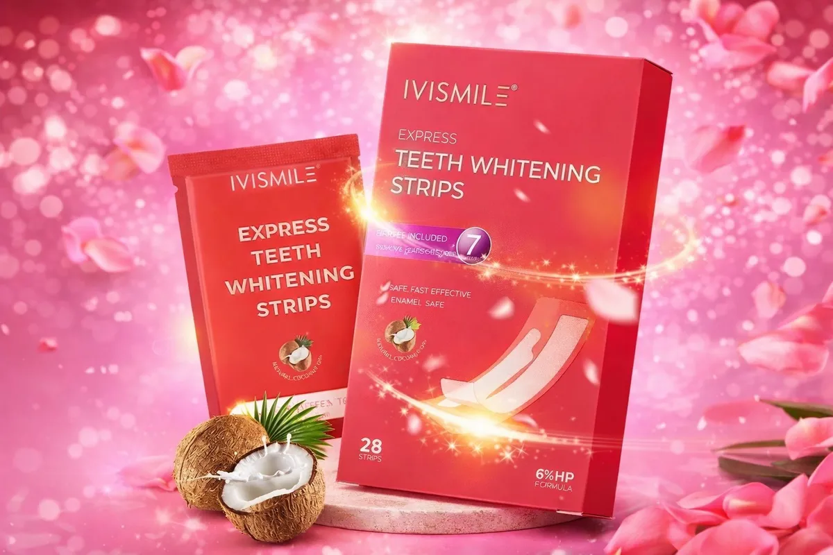 Plastry wybielające zęby IVISMILE Express 28 szt 6% H.P.
