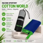 Ręcznik Sportowy Cotton World Granatowy 80x150cm