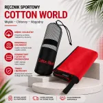 Ręcznik Sportowy Cotton World Czerwony 80x150cm