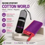 Ręcznik Sportowy Cotton World Fioletowy 80x150cm