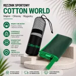 Ręcznik Sportowy Cotton World Zielony 80x150cm