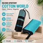 Ręcznik Sportowy Cotton World Turkusowy 100x180cm