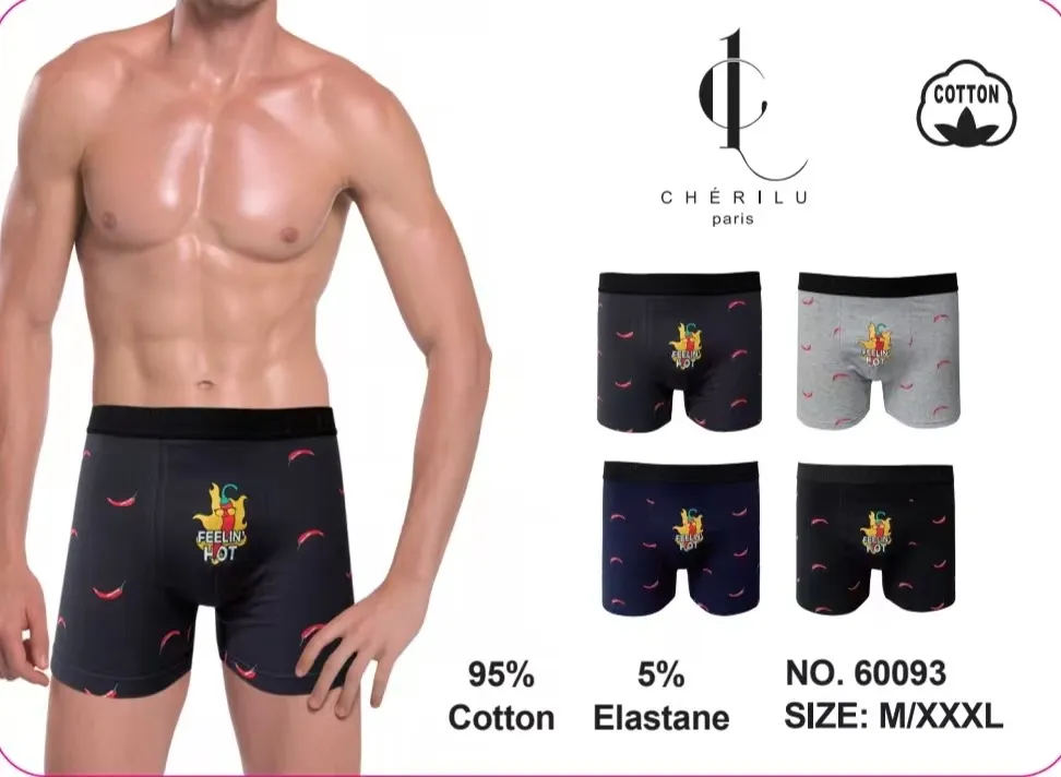 Bokserki męskie Cherilu Feel Hot z papryczkami M/XXL