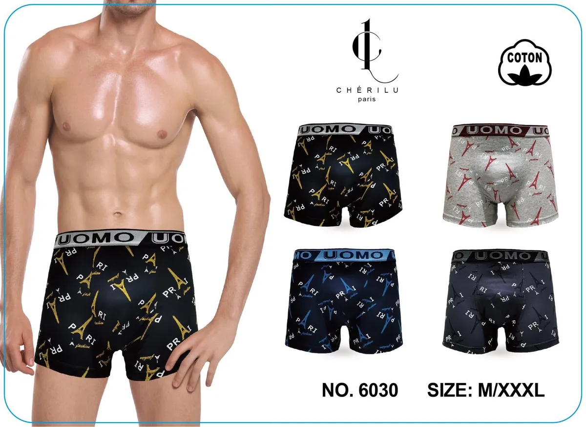 Bokserki męskie Uomo Cherilu Paris M/XXL/XXXL bawełna