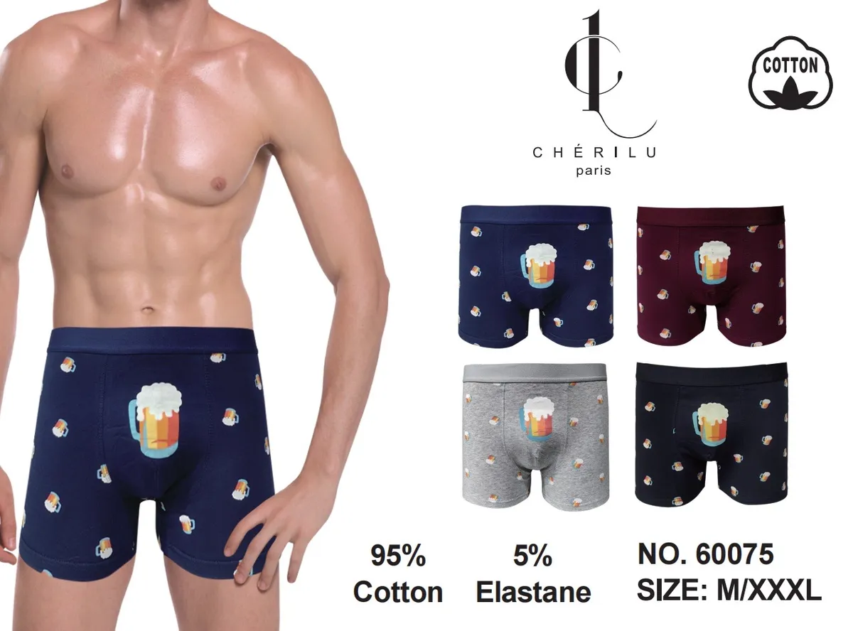 Bokserki męskie Cherilulu z piwem M/XXXL 95% bawełna